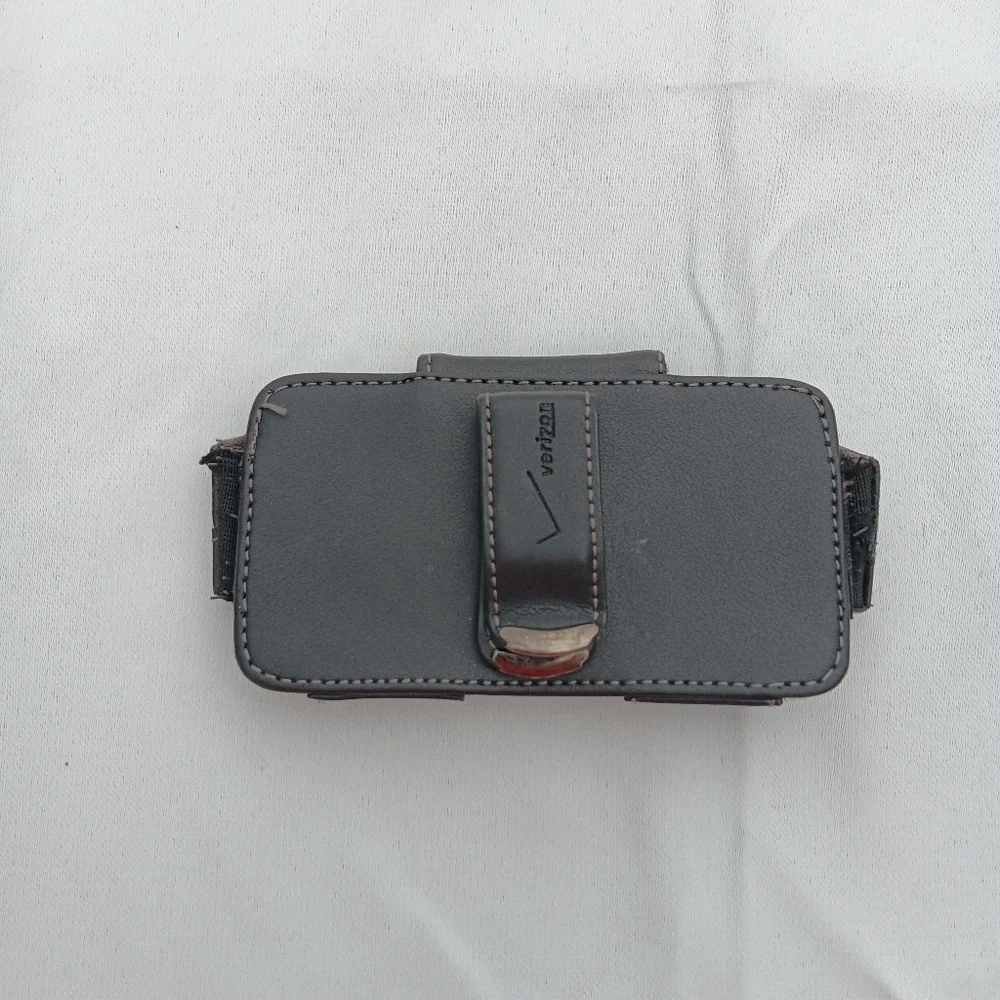 Verizon Universal Cell‎ Phone Holster Case Belt Clip Small Black Leather Pouch